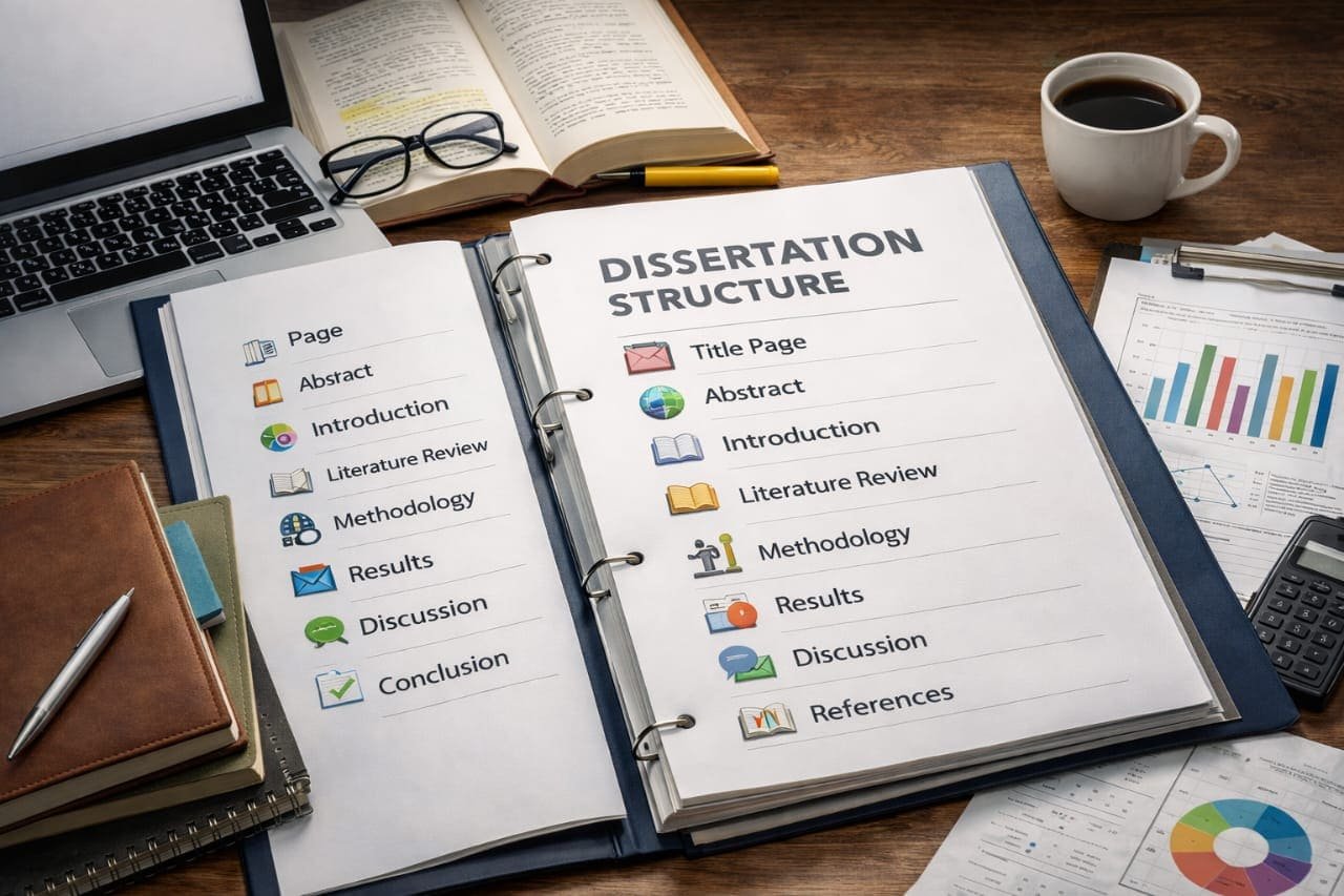 Mahasiswa S3 menyusun struktur disertasi