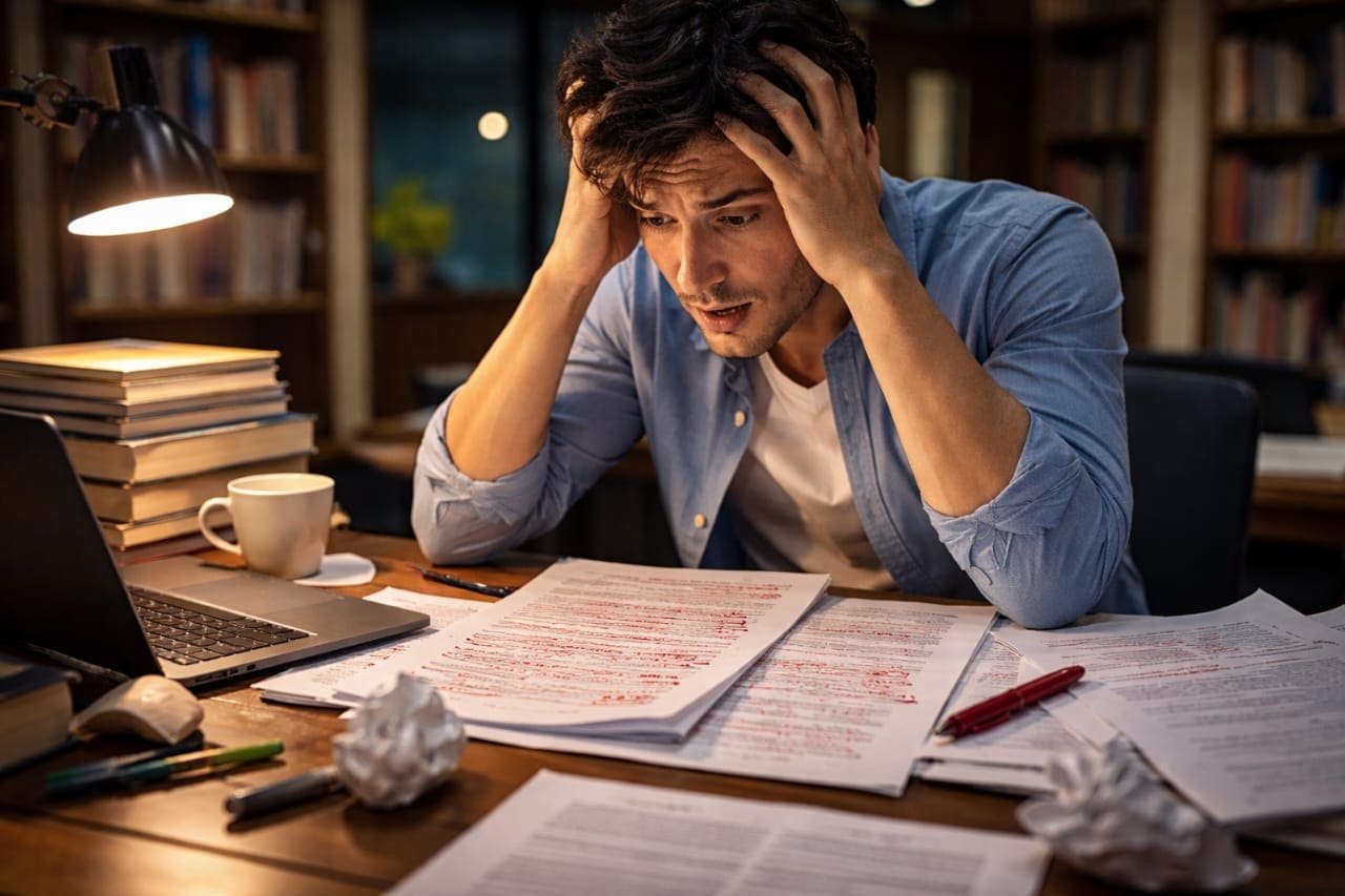 Mahasiswa S3 stres menghadapi sidang disertasi